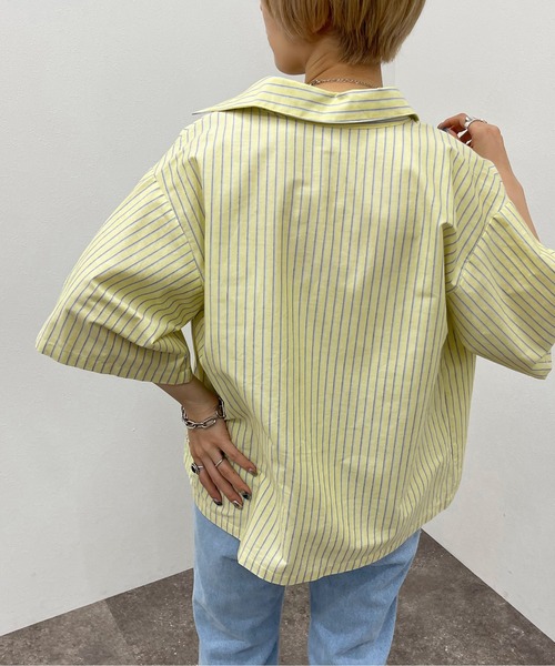 apres jour mignon（アプレジュールミニョン）の「ルーズゆるシャツ【ZOZOTOWN限定アイテム】（シャツ/ブラウス・レディース・イエロー系その他/オフホワイト/サックスブルー/その他・フリー/X-LARGE）」の21枚目の写真