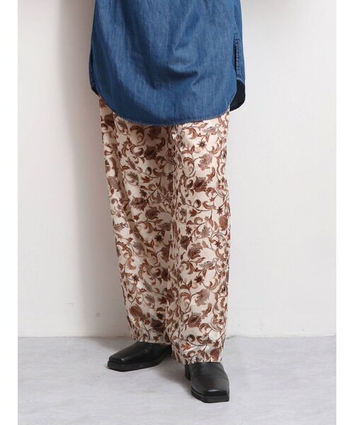 Ungrid（アングリッド）の「シアーフラワーラフパンツ（その他パンツ・レディース・ブラック/アイボリー・FREE）」の2枚目の写真