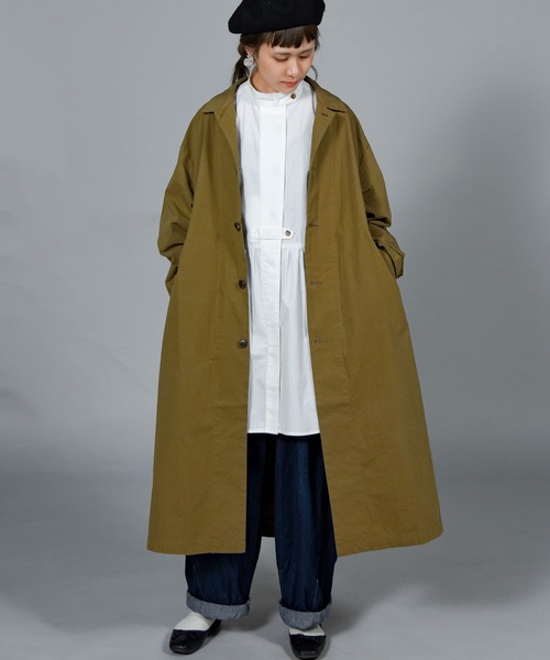 folka（フォルカ）の「【folka（フォルカ）】スタンドカラーシャツ（シャツ/ブラウス・レディース・ホワイト/ブラック/ベージュ・M/L）」の5枚目の写真