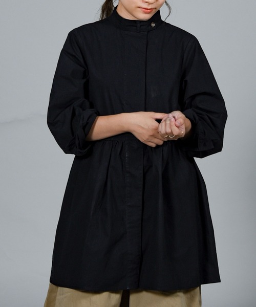 folka（フォルカ）の「【folka（フォルカ）】スタンドカラーシャツ（シャツ/ブラウス・レディース・ホワイト/ブラック/ベージュ・M/L）」の11枚目の写真