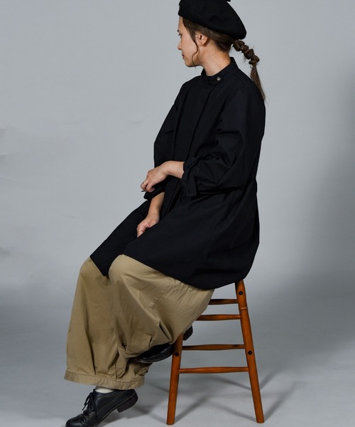 folka（フォルカ）の「【folka（フォルカ）】スタンドカラーシャツ（シャツ/ブラウス・レディース・ホワイト/ブラック/ベージュ・M/L）」の18枚目の写真