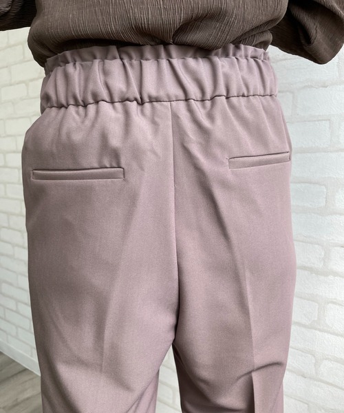 Chiaro（キアロ）の「セットアップジャケット×テーパードパンツ（ノーカラージャケット・レディース・ブラック/モカ・M）」の19枚目の写真