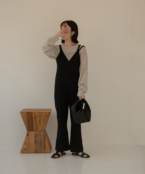 lawgy(ラウジー)の「round seethrough knit(ニット/セーター・レディース・ブラック/ミント/グレー/オートミール・FREE)」の16枚目の写真