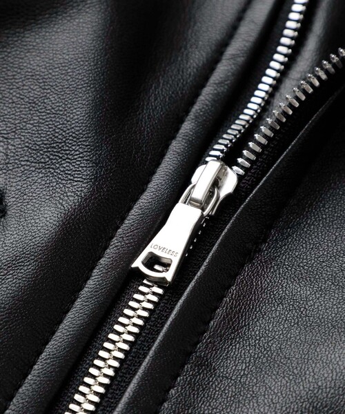 LOVELESS(ラブレス)の「ブラックレザーダブルライダース(ライダースジャケット・レディース・ブラック・38/36/34)」の10枚目の写真