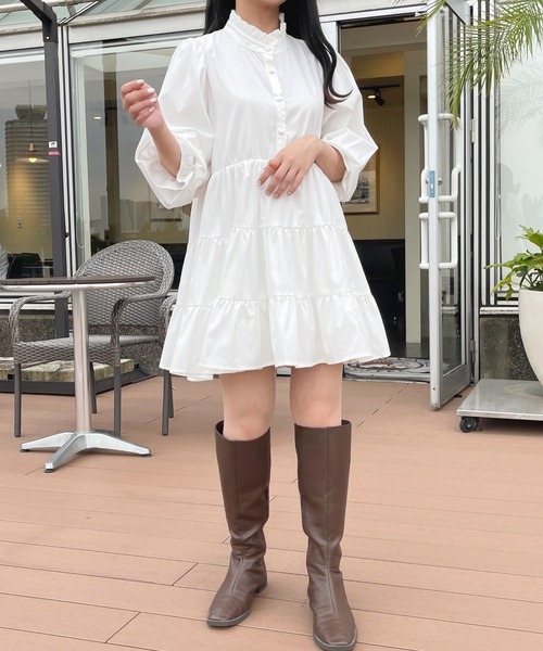 apres jour(アプレジュール)の「ティアードミニワンピ【ZOZOTOWN限定アイテム】(ワンピース・レディース・ブラック/ラベンダー/オフホワイト・X-LARGE/フリー)」の10枚目の写真