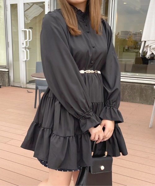 apres jour(アプレジュール)の「ティアードミニワンピ【ZOZOTOWN限定アイテム】(ワンピース・レディース・ブラック/ラベンダー/オフホワイト・X-LARGE/フリー)」の16枚目の写真