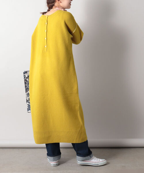 fredy emue(フレディエミュ)の「【WEB限定カラーあり】HAMILTON WOOL ニットワンピース(ワンピース・レディース・ベージュ/レッド/マスタード・38)」の3枚目の写真