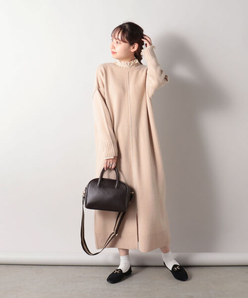 fredy emue(フレディエミュ)の「【WEB限定カラーあり】HAMILTON WOOL ニットワンピース(ワンピース・レディース・ベージュ/レッド/マスタード・38)」の8枚目の写真