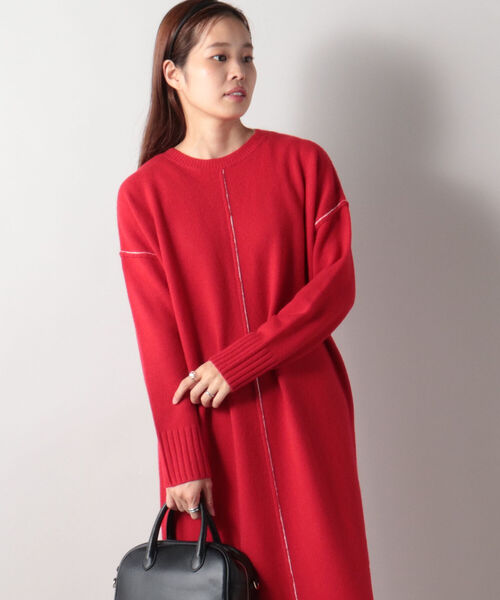 fredy emue(フレディエミュ)の「【WEB限定カラーあり】HAMILTON WOOL ニットワンピース(ワンピース・レディース・ベージュ/レッド/マスタード・38)」の15枚目の写真