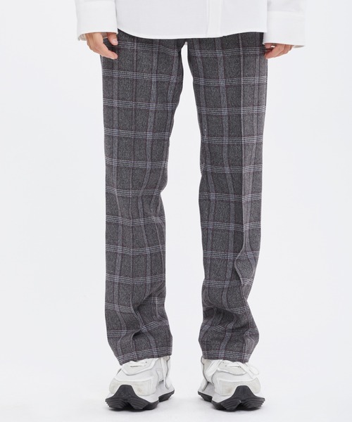 ROMANTIC CROWN(ロマンティッククラウン)の「【ROMANTIC CROWN】GRID CHECK PANTS / ロマンティッククラウン グリッド チェック パンツ / セットアップ対応(その他パンツ・メンズ・チャコールグレー/グレー・SMALL/MEDIUM/LARGE/X-LARGE)」の3枚目の写真