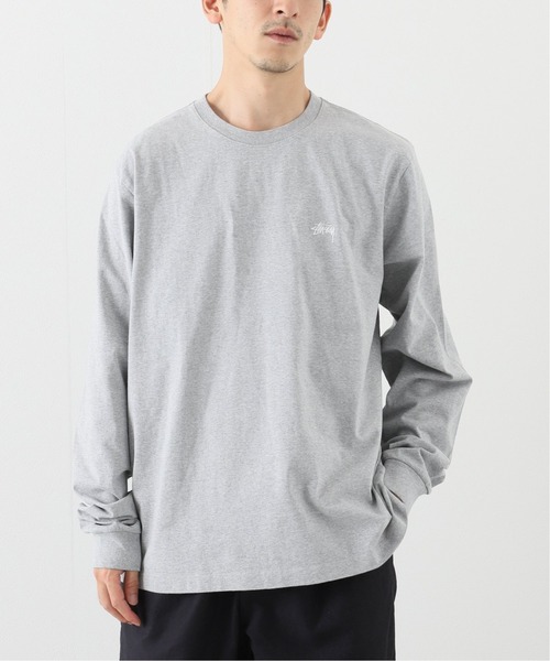 STUSSY（ステューシー）の「【STUSSY / ステューシー】Stock Logo Ls Crew（Tシャツ/カットソー・メンズ・チャコールグレー/ブラック/ホワイト/スカイブルー・MEDIUM/LARGE/X-LARGE）」の3枚目の写真