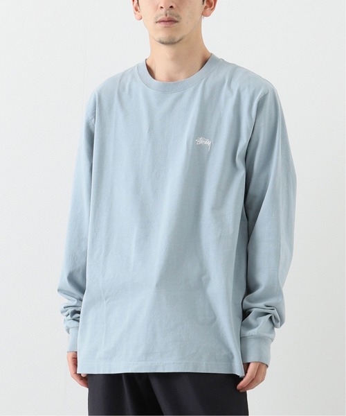STUSSY（ステューシー）の「【STUSSY / ステューシー】Stock Logo Ls Crew（Tシャツ/カットソー・メンズ・チャコールグレー/ブラック/ホワイト/スカイブルー・MEDIUM/LARGE/X-LARGE）」の4枚目の写真