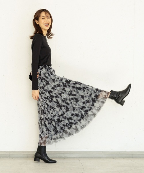 GLOBAL WORK（グローバルワーク）の「らくっション撥水ストレッチローヒールブーツ/214691（ブーツ・レディース・ブラック/オフホワイト/その他/ブラウン系その他7・X-LARGE/MEDIUM/LARGE/SMALL）」の16枚目の写真