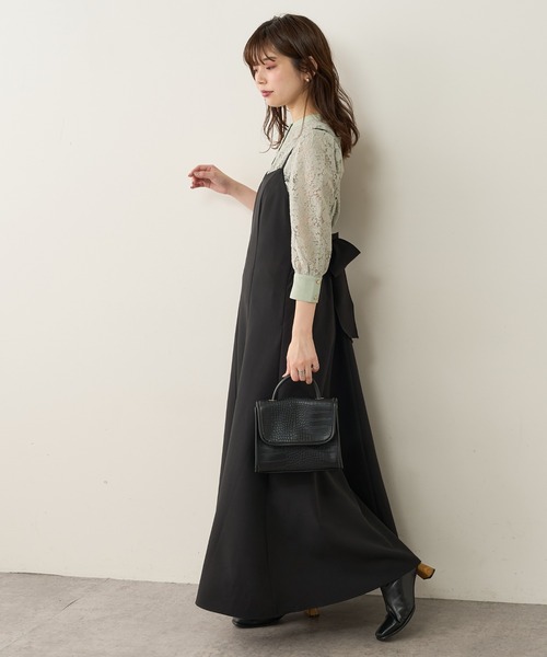 natural couture（ナチュラルクチュール）の「【WEB限定カラー有り】前後2WAYバンドカラーブラウス（シャツ/ブラウス・レディース・アイボリー/ブラウン/サックスブルー/オフホワイト/ミント・FREE）」の13枚目の写真