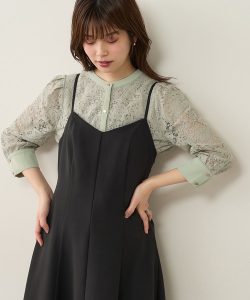 natural couture（ナチュラルクチュール）の「【WEB限定カラー有り】前後2WAYバンドカラーブラウス（シャツ/ブラウス・レディース・アイボリー/ブラウン/サックスブルー/オフホワイト/ミント・FREE）」の12枚目の写真