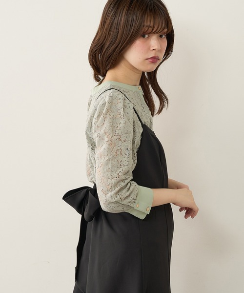 natural couture（ナチュラルクチュール）の「【WEB限定カラー有り】前後2WAYバンドカラーブラウス（シャツ/ブラウス・レディース・アイボリー/ブラウン/サックスブルー/オフホワイト/ミント・FREE）」の10枚目の写真
