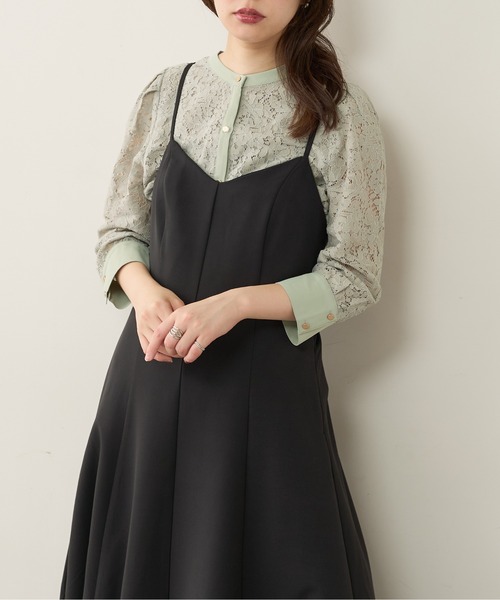 natural couture（ナチュラルクチュール）の「【WEB限定カラー有り】前後2WAYバンドカラーブラウス（シャツ/ブラウス・レディース・アイボリー/ブラウン/サックスブルー/オフホワイト/ミント・FREE）」の11枚目の写真