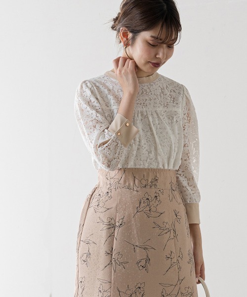 natural couture（ナチュラルクチュール）の「【WEB限定カラー有り】前後2WAYバンドカラーブラウス（シャツ/ブラウス・レディース・アイボリー/ブラウン/サックスブルー/オフホワイト/ミント・FREE）」の18枚目の写真
