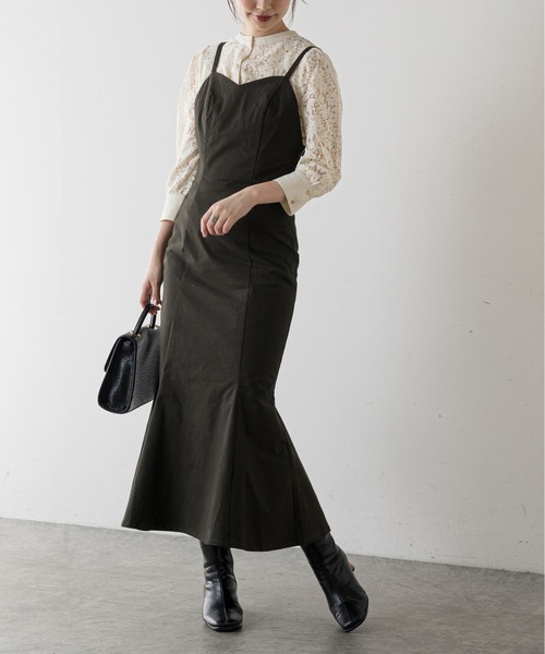 natural couture（ナチュラルクチュール）の「【WEB限定カラー有り】前後2WAYバンドカラーブラウス（シャツ/ブラウス・レディース・アイボリー/ブラウン/サックスブルー/オフホワイト/ミント・FREE）」の21枚目の写真