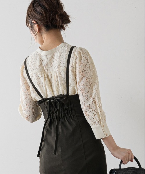 natural couture（ナチュラルクチュール）の「【WEB限定カラー有り】前後2WAYバンドカラーブラウス（シャツ/ブラウス・レディース・アイボリー/ブラウン/サックスブルー/オフホワイト/ミント・FREE）」の22枚目の写真