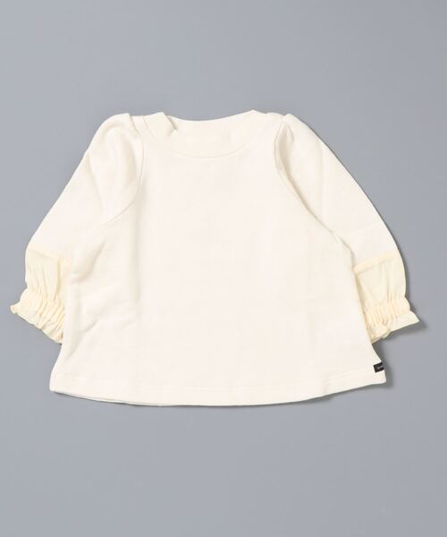 quoti use fith（クゥオティ　ユース　フィス）の「裏毛 長袖 フレアスウェット（スウェット・キッズ・ホワイト/ネイビー/オレンジ・80/90/100/110/120/130）」の5枚目の写真