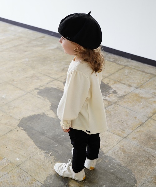 quoti use fith（クゥオティ　ユース　フィス）の「裏毛 長袖 フレアスウェット（スウェット・キッズ・ホワイト/ネイビー/オレンジ・80/90/100/110/120/130）」の9枚目の写真