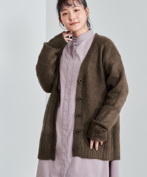 cepo（セポ）の「カラフルカーデ（カーディガン/ボレロ・レディース・ブラウン/レッド/ライム/ブルー/グリーン/モカ・M）」の2枚目の写真