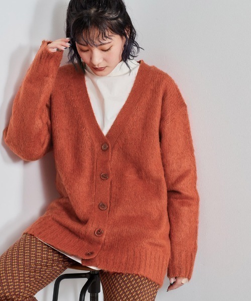 cepo（セポ）の「カラフルカーデ（カーディガン/ボレロ・レディース・ブラウン/レッド/ライム/ブルー/グリーン/モカ・M）」の6枚目の写真