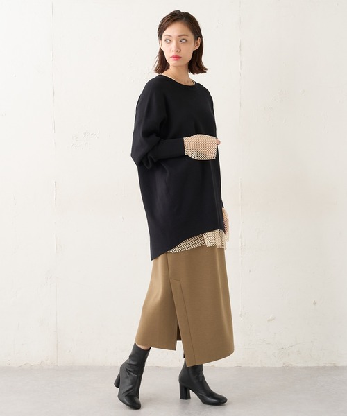 Lui's（ルイス）の「サイドベンツスリットストレートスカート（スカート・レディース・カーキ/ライトグレー/ブラック・FREE）」の7枚目の写真