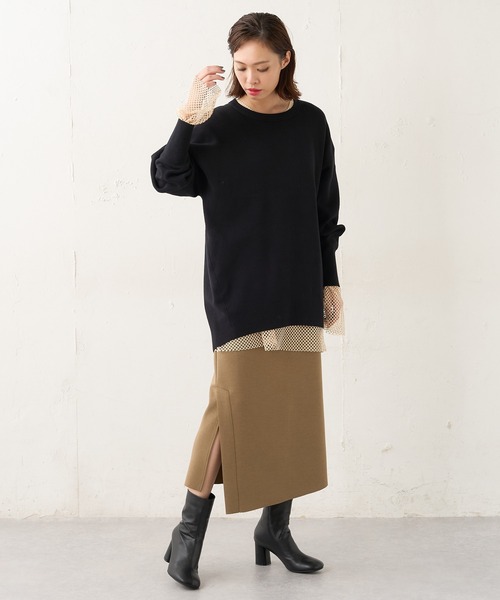 Lui's（ルイス）の「サイドベンツスリットストレートスカート（スカート・レディース・カーキ/ライトグレー/ブラック・FREE）」の19枚目の写真