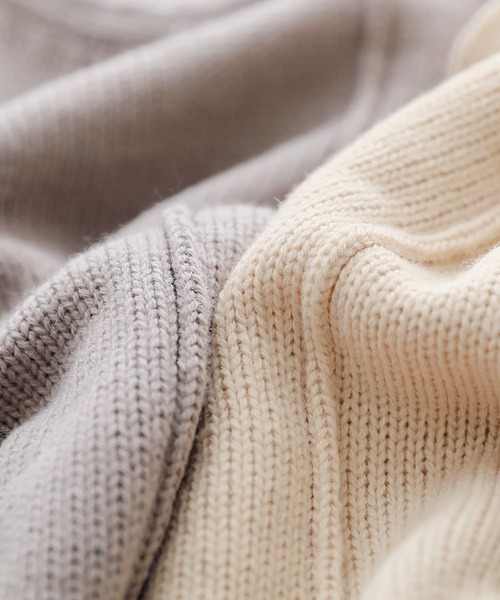 osharewalker(オシャレウォーカー)の「『ハイネックアウトリンキングニット』(ニット/セーター・レディース・ナチュラル/ブルーグリーン/レッド/グレー/ブラック/ラベンダー/ライトグリーン/オレンジ/チャコール・FREE)」の16枚目の写真