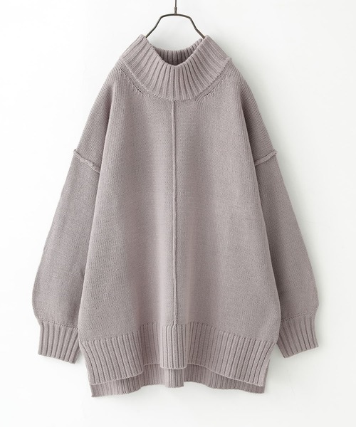 osharewalker(オシャレウォーカー)の「『ハイネックアウトリンキングニット』(ニット/セーター・レディース・ナチュラル/ブルーグリーン/レッド/グレー/ブラック/ラベンダー/ライトグリーン/オレンジ/チャコール・FREE)」の22枚目の写真