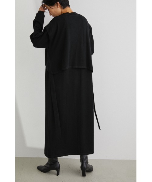 STYLEMIXER(スタイルミキサー)の「2ピースベストレイヤードニットワンピース(ワンピース・レディース・グレー/ベージュ/ブラック・MEDIUM/SMALL)」の8枚目の写真