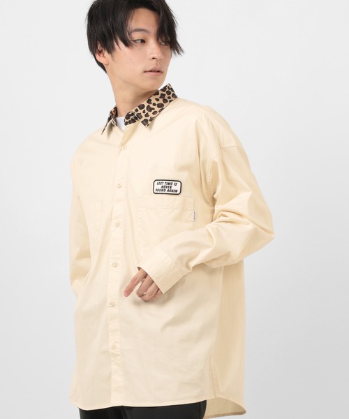 make a ray!（メイク ア レイ！）の「切替配色 バックプリント ワッペン ツイルレギュラー長袖シャツ（シャツ/ブラウス・メンズ・ホワイト/ブルー/グリーン/ホワイト系その他/グリーン系その他/ブルー系その他・M/L）」の10枚目の写真