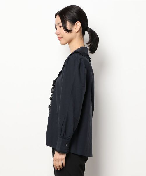 yuw(ユウ)の「LACE FRILL BLOUSE 237025(シャツ/ブラウス・レディース・ホワイト/ブラック・FREE)」の7枚目の写真