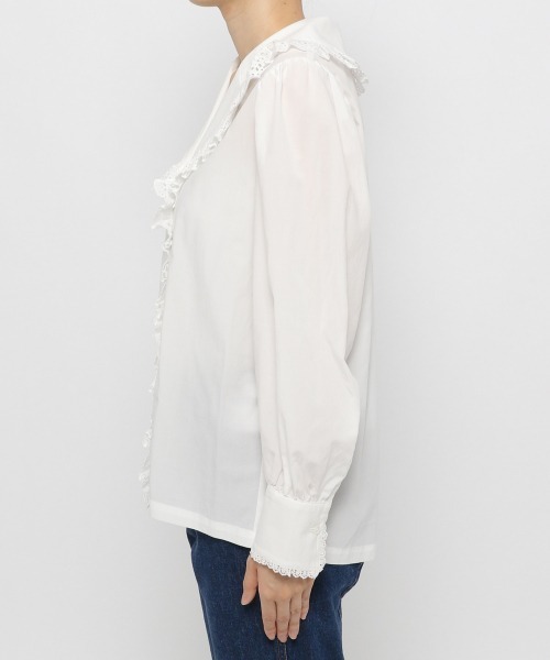 yuw(ユウ)の「LACE FRILL BLOUSE 237025(シャツ/ブラウス・レディース・ホワイト/ブラック・FREE)」の15枚目の写真