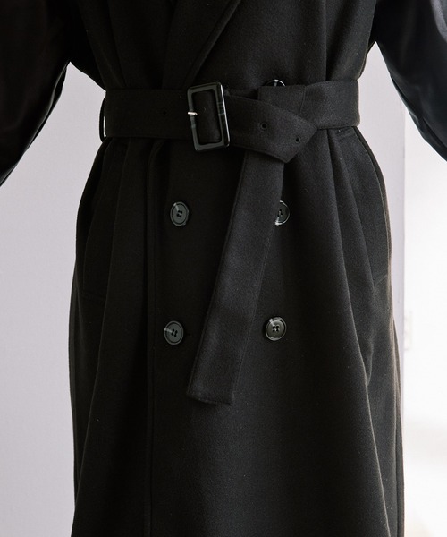 byYOUANCE（バイユアンス）の「マルチマテリアルダブルロングコート（その他アウター・レディース・ブラック・FREE）」の12枚目の写真