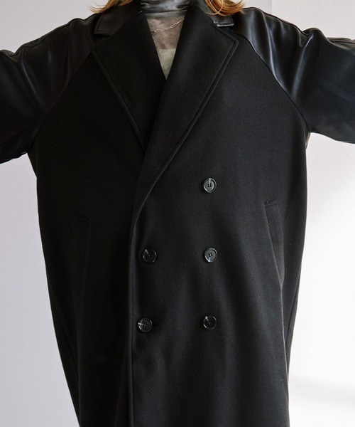 byYOUANCE（バイユアンス）の「マルチマテリアルダブルロングコート（その他アウター・レディース・ブラック・FREE）」の16枚目の写真