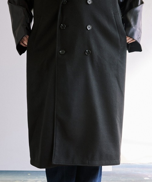 byYOUANCE（バイユアンス）の「マルチマテリアルダブルロングコート（その他アウター・レディース・ブラック・FREE）」の17枚目の写真