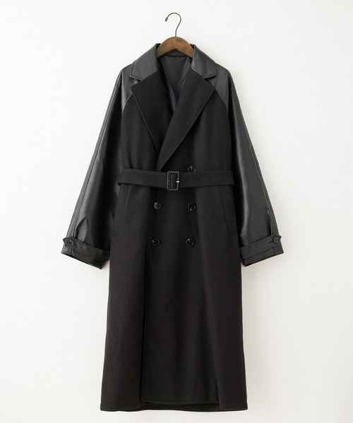 byYOUANCE（バイユアンス）の「マルチマテリアルダブルロングコート（その他アウター・レディース・ブラック・FREE）」の19枚目の写真