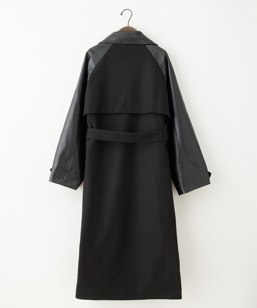 byYOUANCE（バイユアンス）の「マルチマテリアルダブルロングコート（その他アウター・レディース・ブラック・FREE）」の20枚目の写真