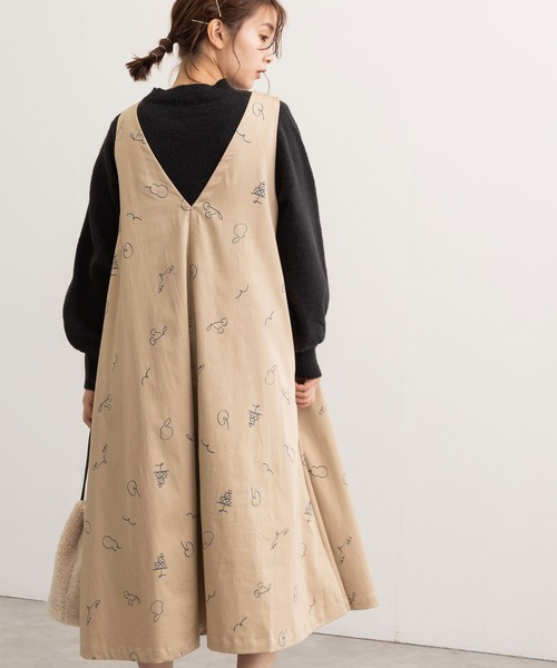 セール コットンサテンフルーツプリントジャンスカ ワンピース Pou Dou Dou プードゥドゥ のファッション通販 Zozotown