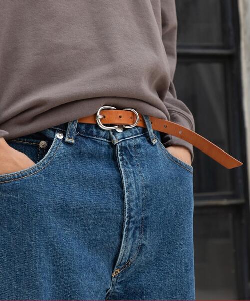 coen（コーエン）の「レザーナローベルト（ベルト・メンズ・ブラック/ダークブラウン/ブラウン・FREE）」の3枚目の写真