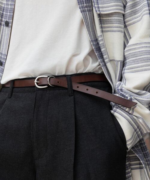 coen（コーエン）の「レザーナローベルト（ベルト・メンズ・ブラック/ダークブラウン/ブラウン・FREE）」の7枚目の写真