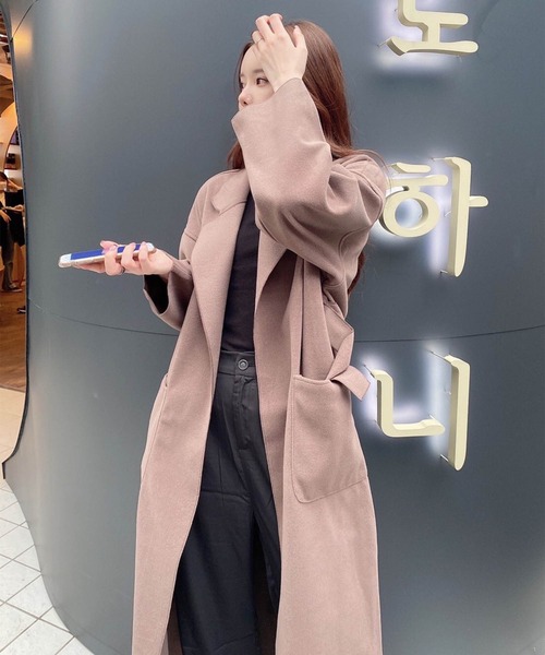 Mayree(メイリー)の「【Mayree】スリットロングガウンコート 2021AW(チェスターコート・レディース・ブラック/モカ/アイボリー・FREE)」の5枚目の写真