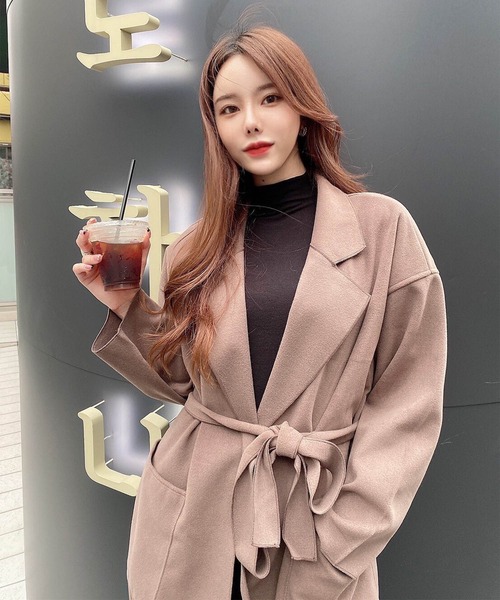 Mayree(メイリー)の「【Mayree】スリットロングガウンコート 2021AW(チェスターコート・レディース・ブラック/モカ/アイボリー・FREE)」の8枚目の写真