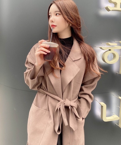 Mayree(メイリー)の「【Mayree】スリットロングガウンコート 2021AW(チェスターコート・レディース・ブラック/モカ/アイボリー・FREE)」の9枚目の写真