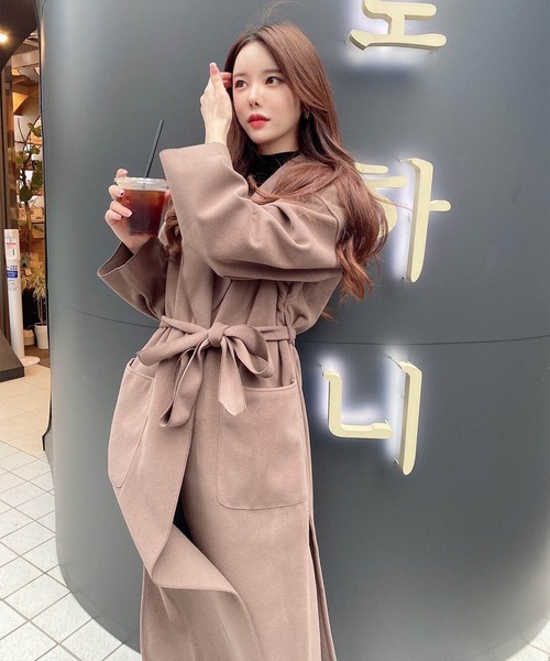 Mayree(メイリー)の「【Mayree】スリットロングガウンコート 2021AW(チェスターコート・レディース・ブラック/モカ/アイボリー・FREE)」の10枚目の写真