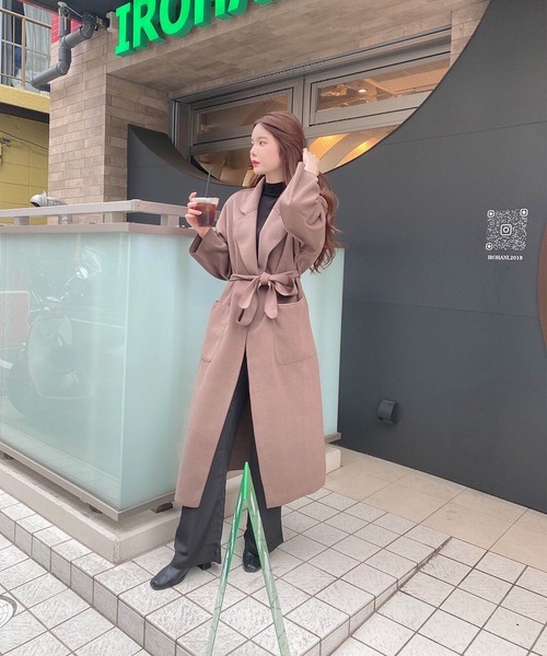 Mayree(メイリー)の「【Mayree】スリットロングガウンコート 2021AW(チェスターコート・レディース・ブラック/モカ/アイボリー・FREE)」の11枚目の写真