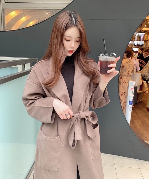 Mayree(メイリー)の「【Mayree】スリットロングガウンコート 2021AW(チェスターコート・レディース・ブラック/モカ/アイボリー・FREE)」の15枚目の写真